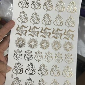 ganpati embossed sticker