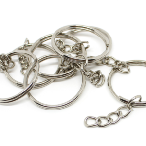 silver keychain ring (10pc)