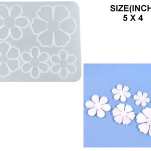 5 cavity flower mould